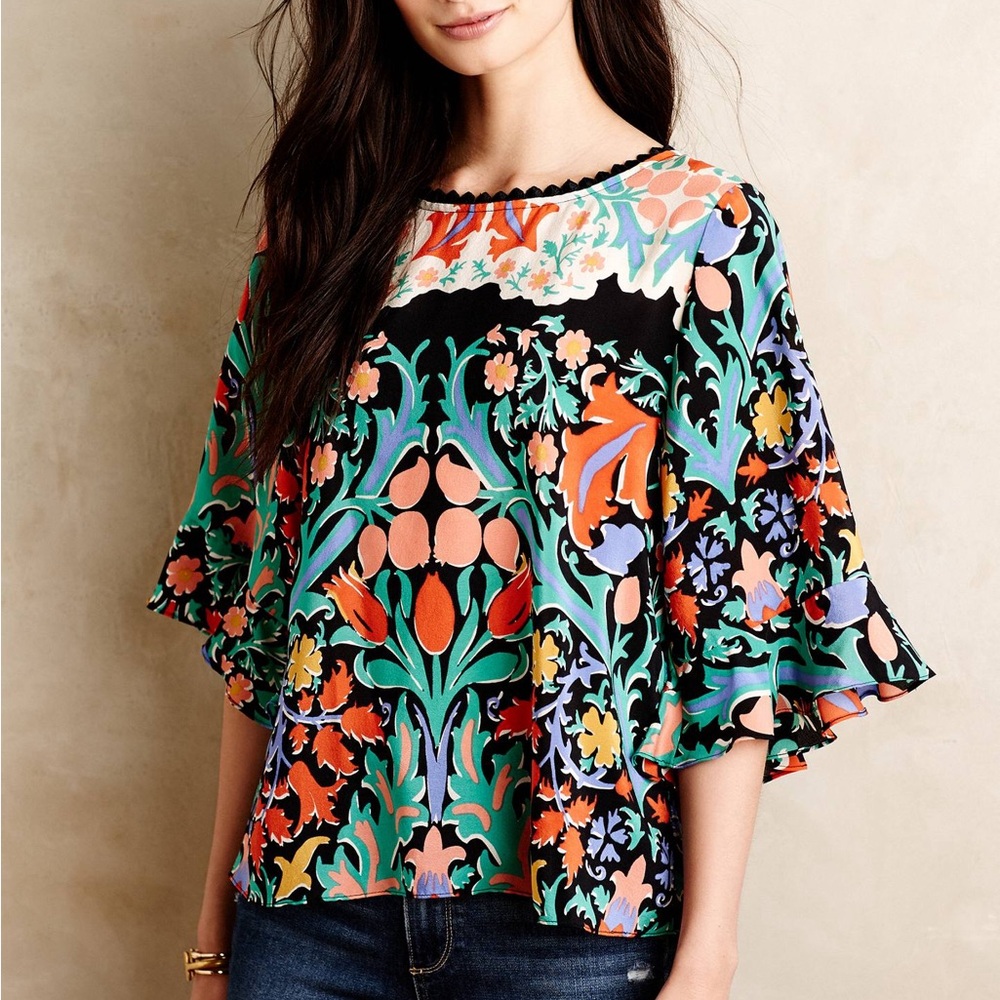 Maeve Anthropology 100% silk blouse